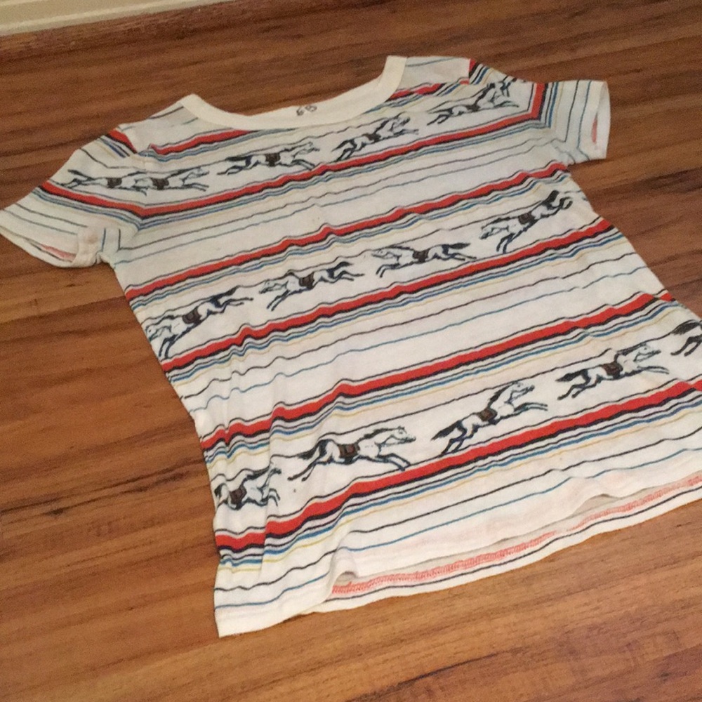 Striped t-shirt with horse design